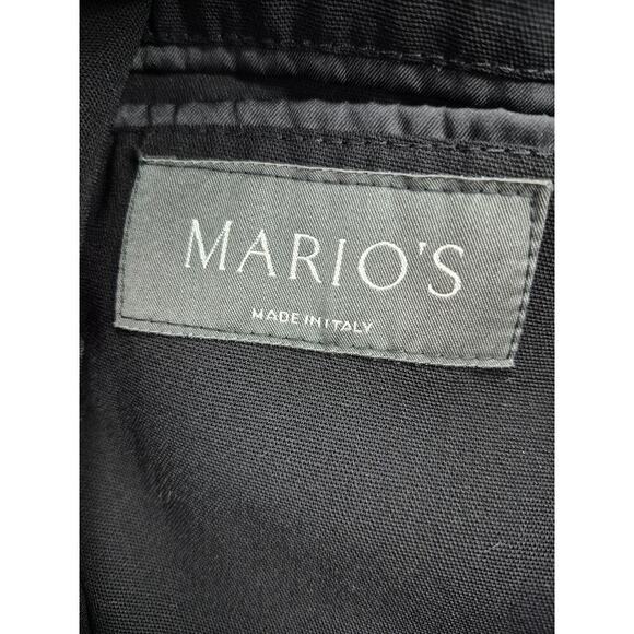 Boss Hugo Boss Mario's Italy Black 100% Virgin Wool Light Summer Blazer Sz 46R - Picture 6 of 8